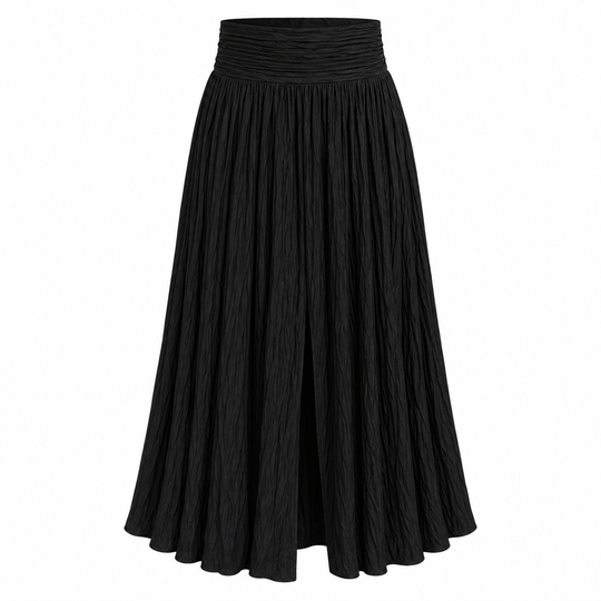 Maxi Skirt | High Waist, Pleated | Plus Shirt