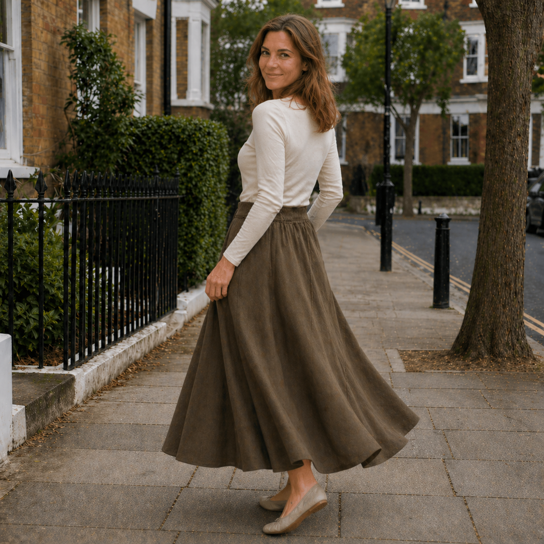 Women's Maxi Skirt | Practical Drawstring | Soft Material