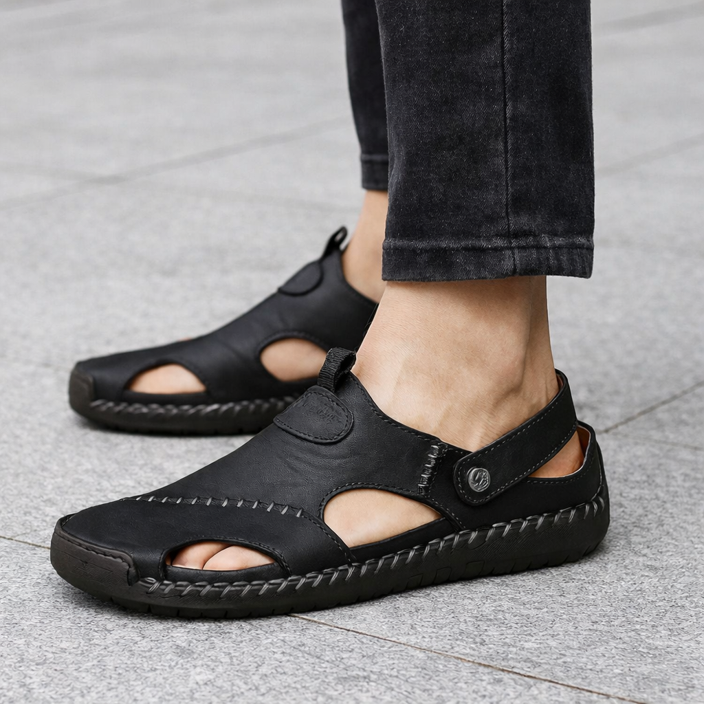 Men's Leather Sandals Breathable Non-Slip