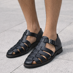 Alfie Men's Leather Sandals Slip On