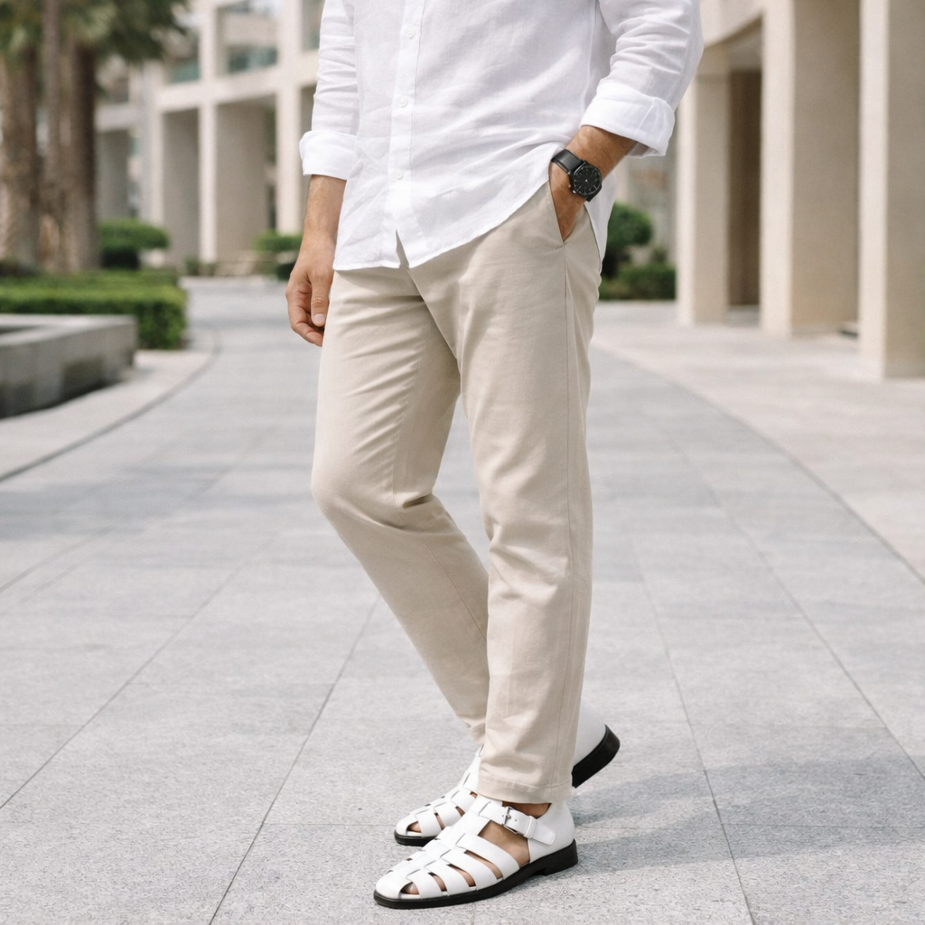 Alfie Men's Leather Sandals Slip On
