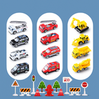 Kids airplane playset 40cm with mini vehicles and accessories multicolor