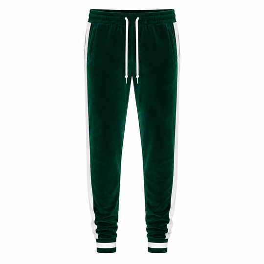 Men's Velvet Tracksuit Full Zip Sporty Leisure Activewear