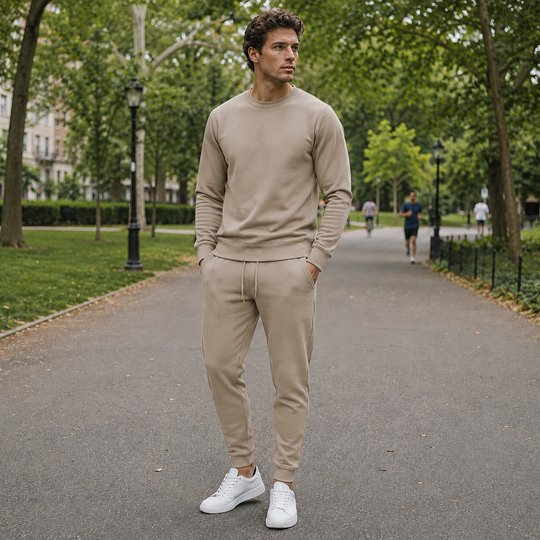 Men's Tracksuit Set Elastic Waist Breathable