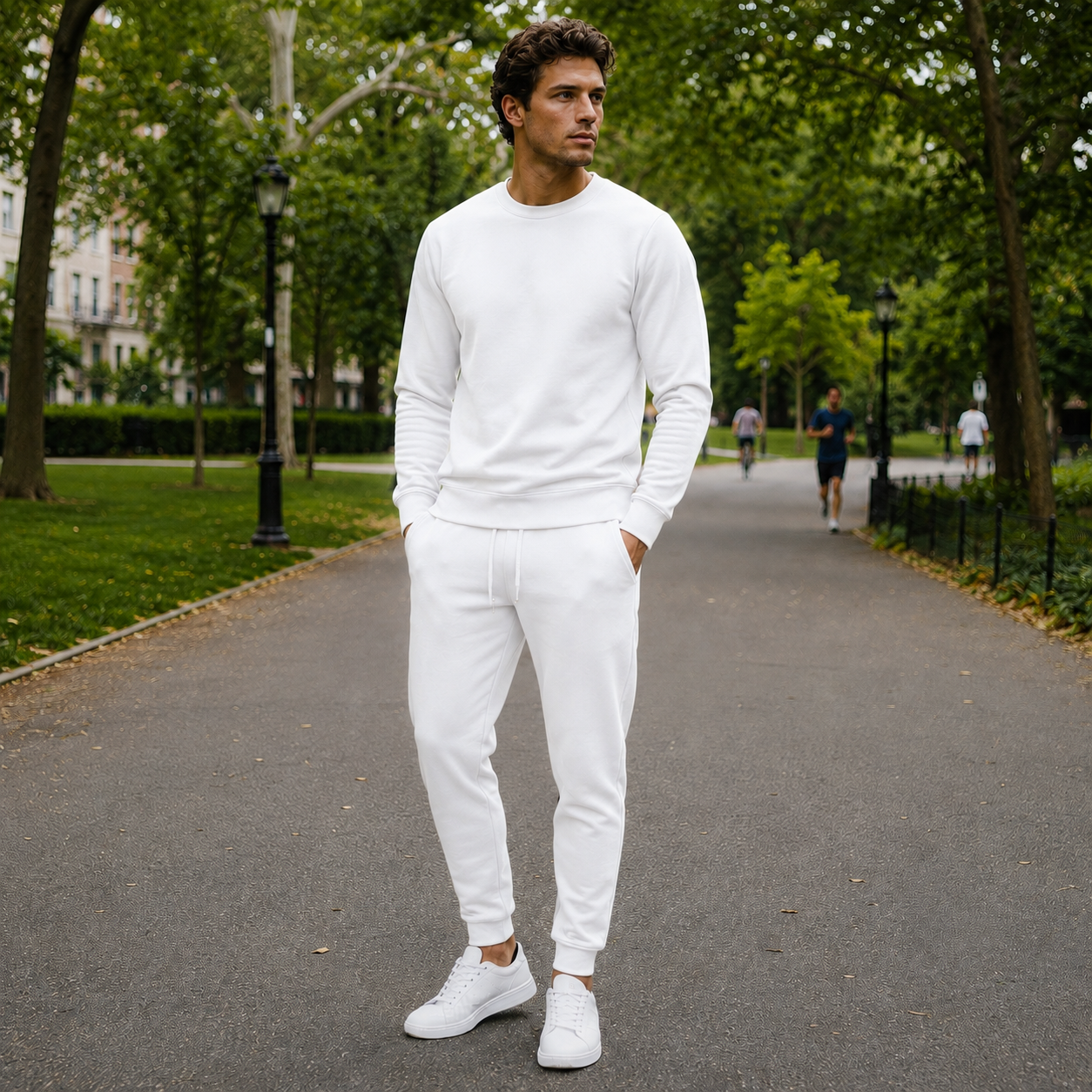 White / 5XL / Full Outfit (pants + sweater)