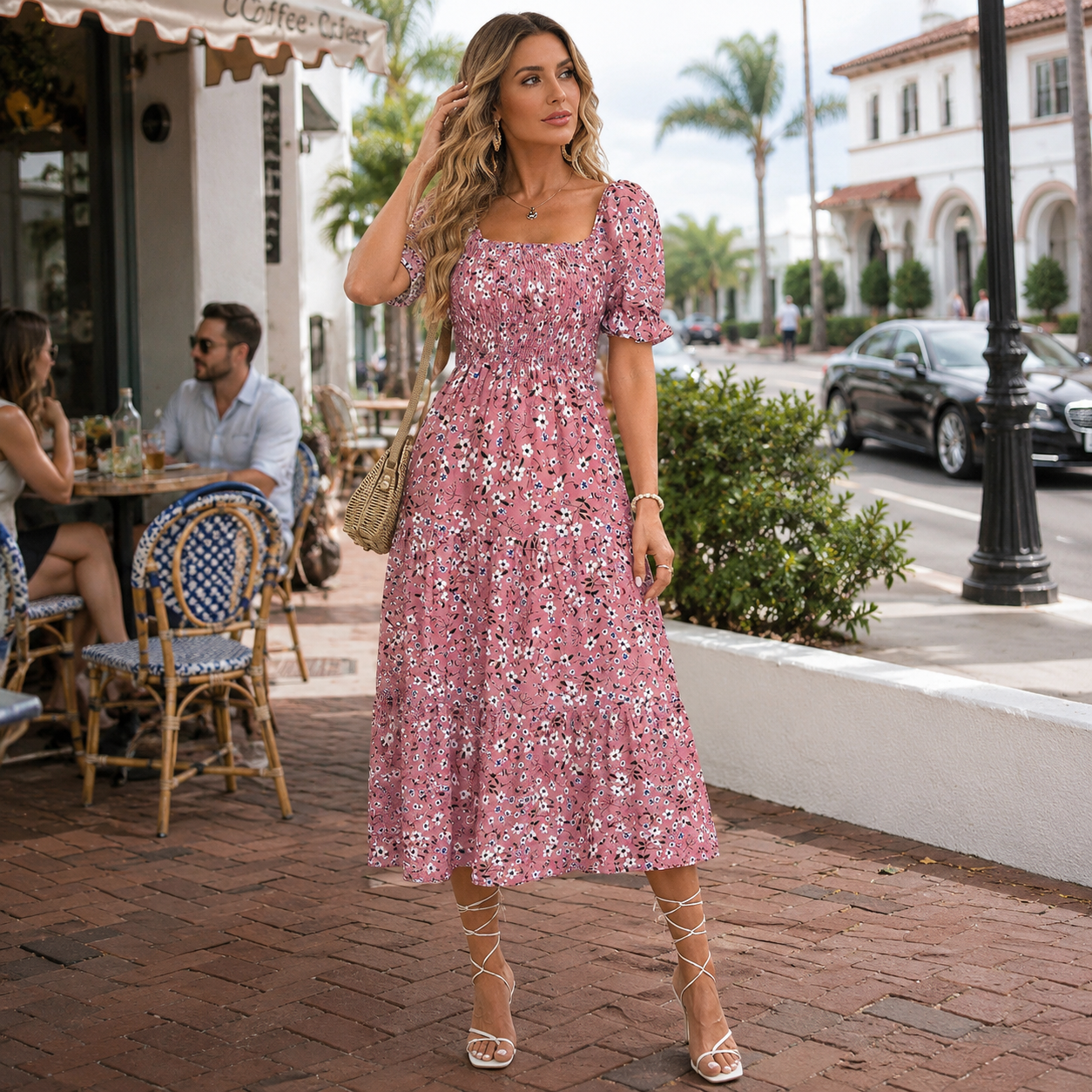 Pink & Sage Ditsy Floral / 2XL