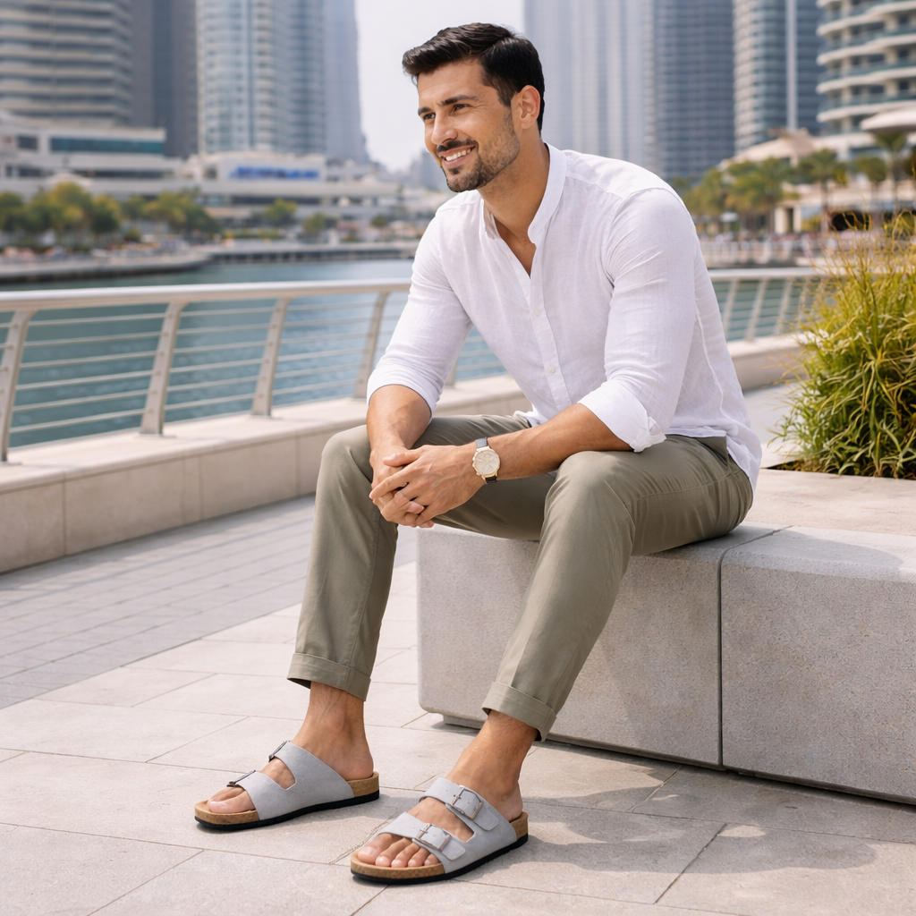 Solaro Men's Leather Summer Sandals