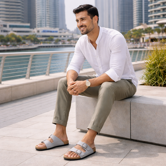 Solaro Men's Leather Summer Sandals