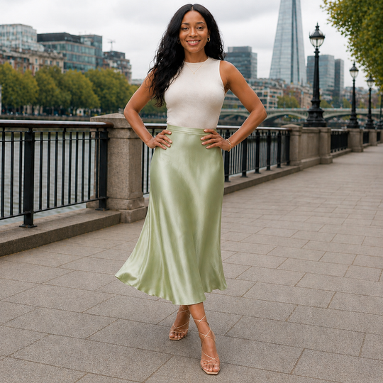 High Waist Midi Skirt | Fluid Style | Comfortable Fit