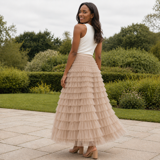 Tulle Midi Skirt | Flowing Style | Versatile Design