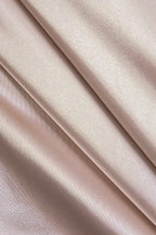 Women's satin blouse one-shoulder balloon sleeve in champagne