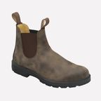 Men Chelsea Boots slip-on elastic side panel in black brown and grey
