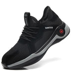 Safety work shoes with steel toe cap, anti-piercing Kevlar midsole and breathable mesh upper