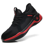 Safety work shoes with steel toe cap, anti-piercing Kevlar midsole and breathable mesh upper