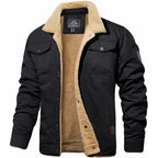 Men's vintage bomber jacket windproof with soft lining, available in multiple colors