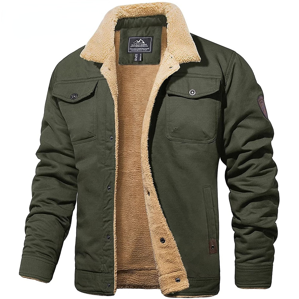 Men's vintage bomber jacket windproof with soft lining, available in multiple colors