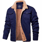 Men's vintage bomber jacket windproof with soft lining, available in multiple colors