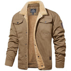 Men's vintage bomber jacket windproof with soft lining, available in multiple colors
