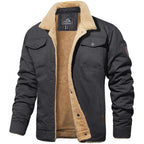 Men's vintage bomber jacket windproof with soft lining, available in multiple colors