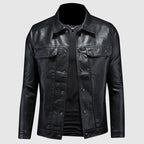 Men biker jacket in black brown and grey casual moto style