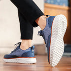 Women orthopedic sneakers cushioned breathable in Blue White and Black