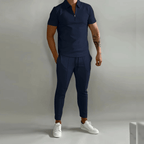 Men 2 Piece Zip Up Tracksuit Set relaxed fit coordinated top and trousers