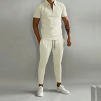 Men's Lounge Set Zip | Comfortable Two-Piece Shirt