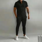 Men's Lounge Set Zip | Comfortable Two-Piece Shirt
