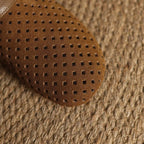Women suede leather clogs with adjustable buckle strap in brown and beige