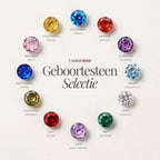 Photo locket necklace with birthstone detail gold and silver finish