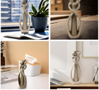 Abstract sculpture eternal embrace figurine, romantic decorative statue 23cm