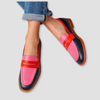 Women's multicolour moccasins flat sole round toe casual summer shoes