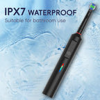 Electric toothbrush 360° rotating with IPX7 waterproof and USB-C charging, 70-day battery