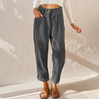 Women's high waist corduroy pants vintage style flattering fit multiple colours