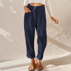 Women's high waist corduroy pants vintage style flattering fit multiple colours