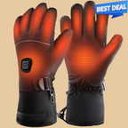 Heated gloves rechargeable black, 3 heat settings, one size fits all unisex