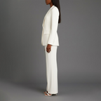 Women 2 piece suit tailored blazer and straight leg trousers