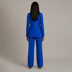 Women 2 piece suit tailored blazer and straight leg trousers