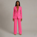Women 2 piece suit tailored blazer and straight leg trousers