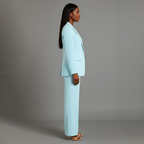 Women 2 piece suit tailored blazer and straight leg trousers