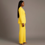Women 2 piece suit tailored blazer and straight leg trousers