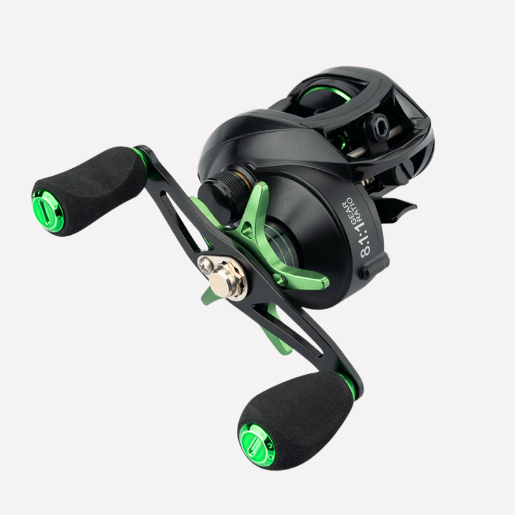 Baitcasting fishing reel 41 ball bearings magnetic brake low profile design