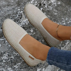 Women's slip-on espadrilles with jute rope sole, summer flat shoes