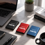 Portable SSD external USB storage drive aluminum casing 540MB/s in black blue red
