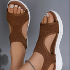 Women's arch support sandals with breathable mesh upper and contoured footbed
