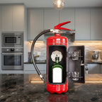 Fire extinguisher mini bar cabinet handmade industrial metal decor, rustic style
