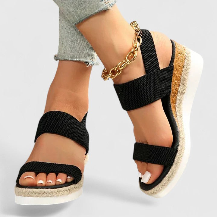 Women's orthopedic sandals with arch support and cushioned footbed for plantar fasciitis relief