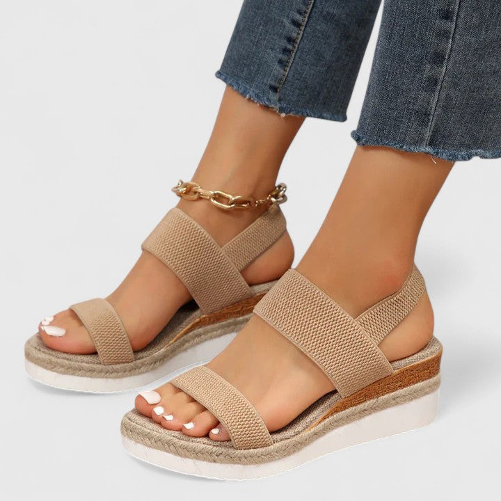 Women's orthopedic sandals with arch support and cushioned footbed for plantar fasciitis relief