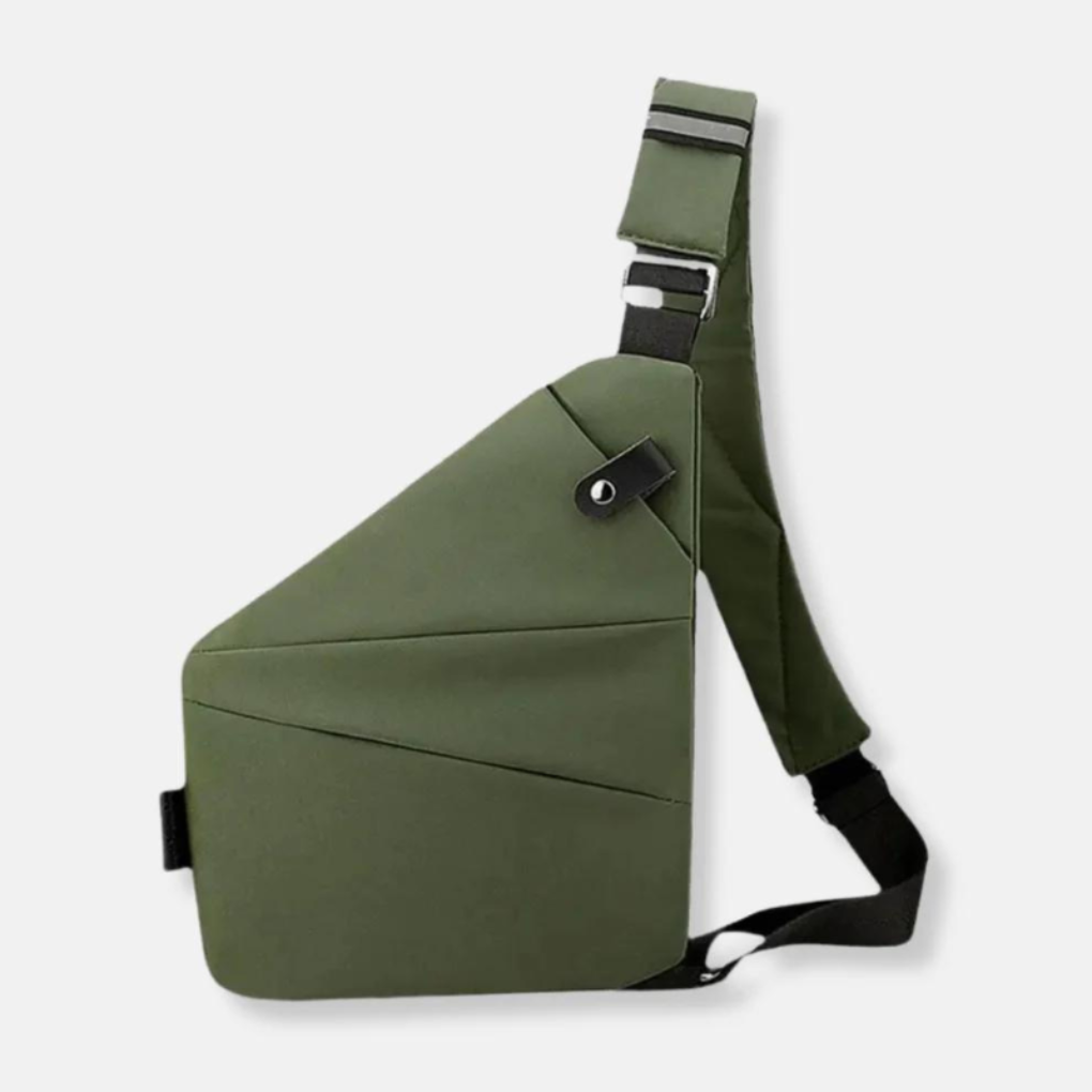 Anti-theft crossbody bag with RFID blocking and hidden zippers for travel