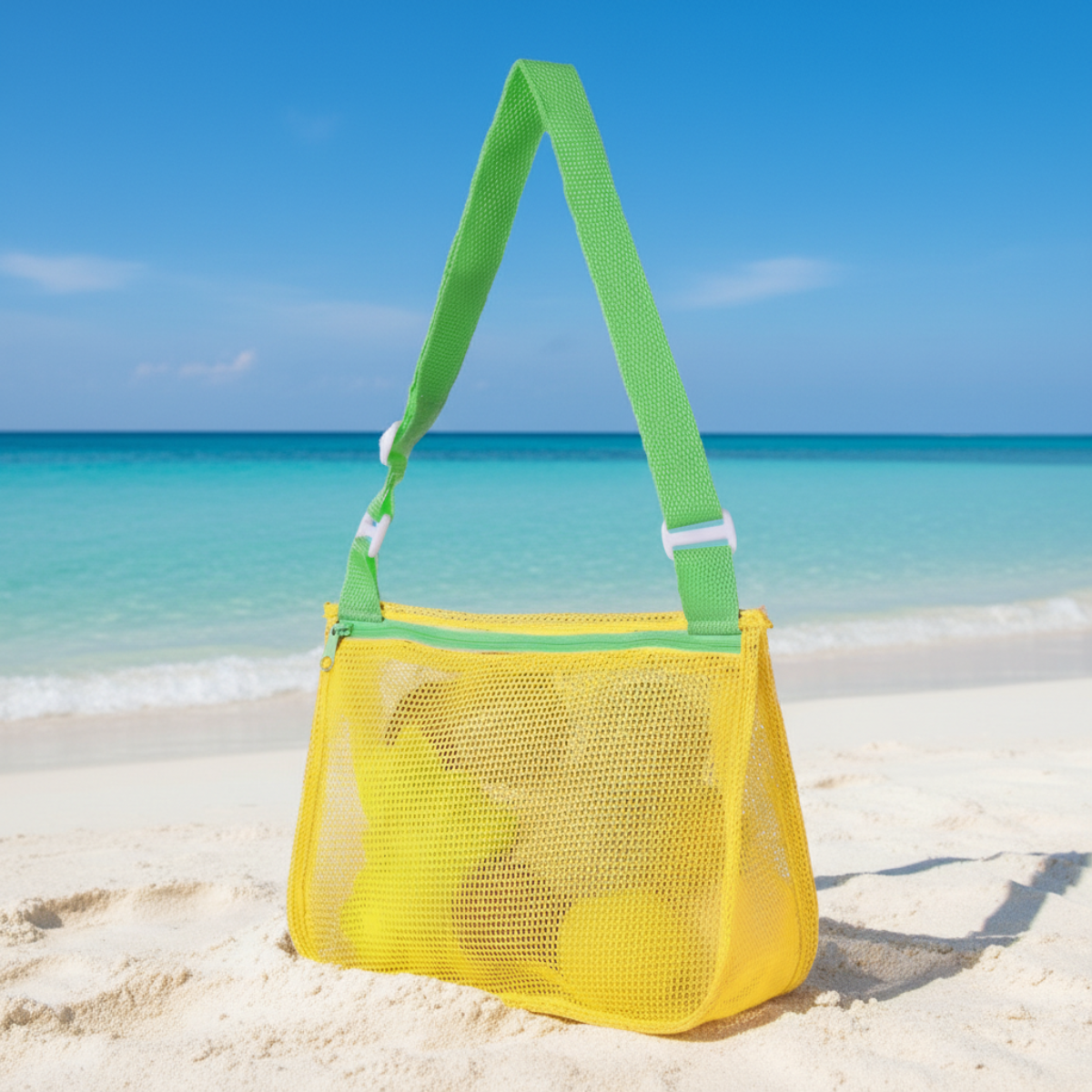 Beach Toy Bag | Mesh Sand-Free, Kids & Family | Yvaine
